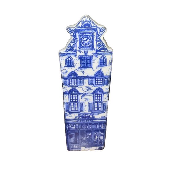 Delft Blue Hand-painted Miniature Tuit Gevel 1630 #5 Canal House Ceramic Holland - Picture 3 of 12